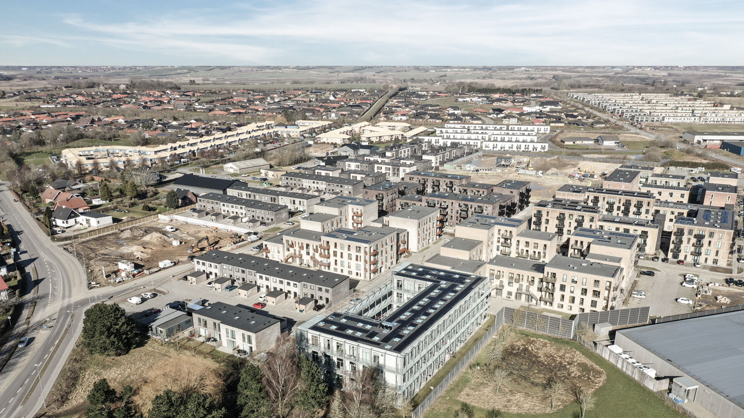 Boligkvarteret Blomsterhaven i Tilst ved Aarhus